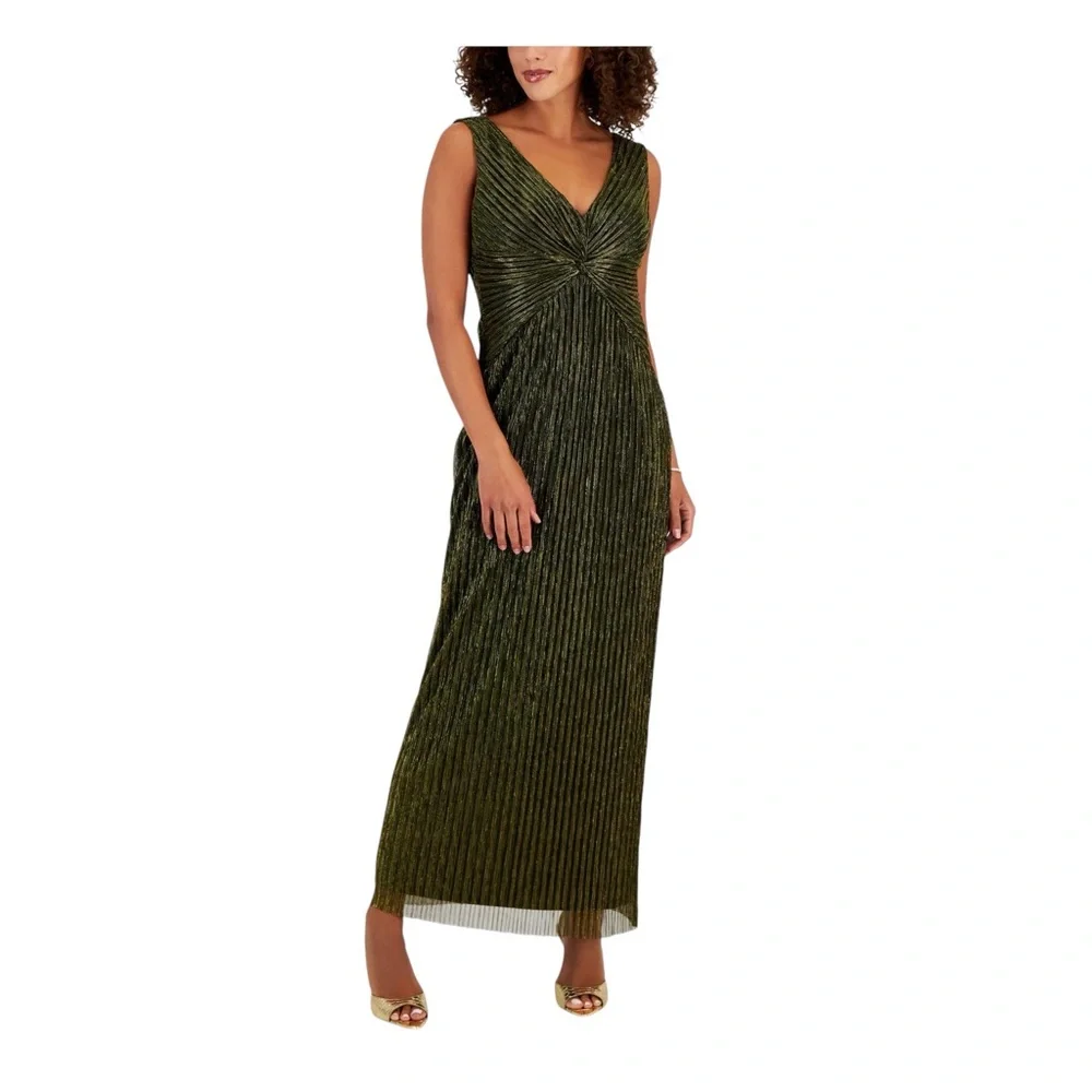 NWT Connected Apparel Sleeveless Metallic Maxi Dress - Picture 1 of 15